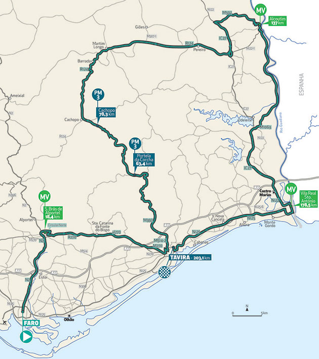 Algarve stage 3 map